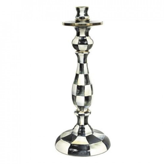 Courtly Check Enamel Candlestick-Large 89812