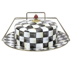 Courtly Check Enamel Cake Carrier 89420-40